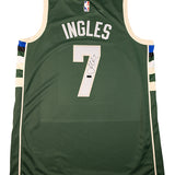 Signed Nike Icon Edition Joe Ingles Milwaukee Bucks Swingman Jersey-back