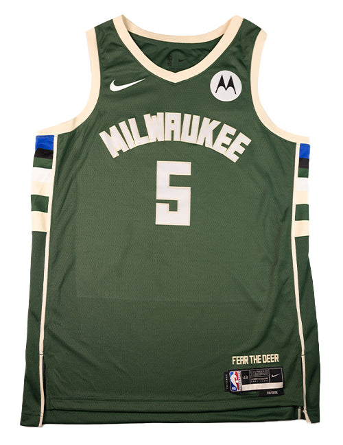 Signed Nike Icon Edition Jevon Carter Milwaukee Bucks Swingman Jersey-front