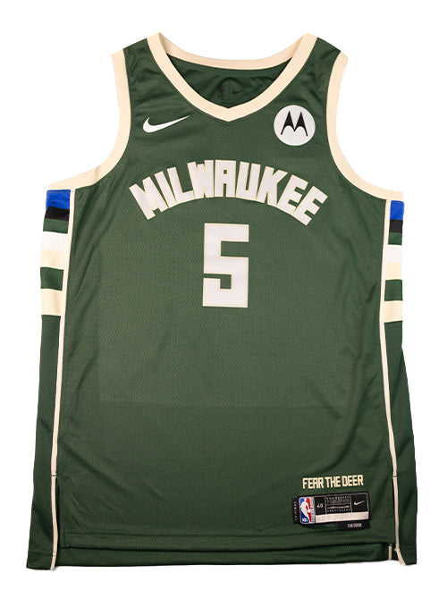 Signed Nike Icon Edition Jevon Carter Milwaukee Bucks Swingman Jersey-front