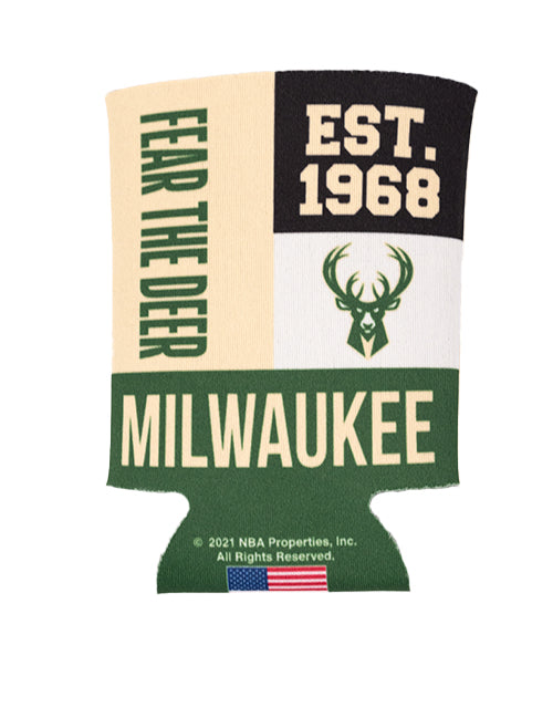 Wincraft Color Block Milwaukee Bucks 12oz Koozie- side 2