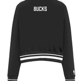 Women's Pro Standard Pearls Milwaukee Bucks Crewneck Sweatshirt-back