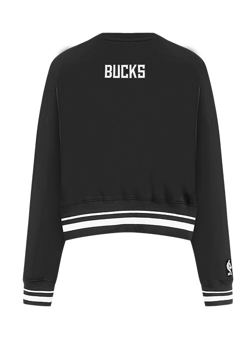 Women's Pro Standard Pearls Milwaukee Bucks Crewneck Sweatshirt-back