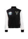 Women's Pro Standard Black & White Milwaukee Bucks Varsity Jacket