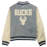 Women's Pro Standard Varsity Blues Milwaukee Bucks Denim Jacket-back