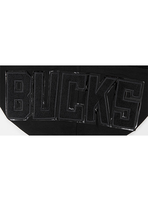 Pro Standard Triple Black Milwaukee Bucks Hooded Sweatshirt-hood