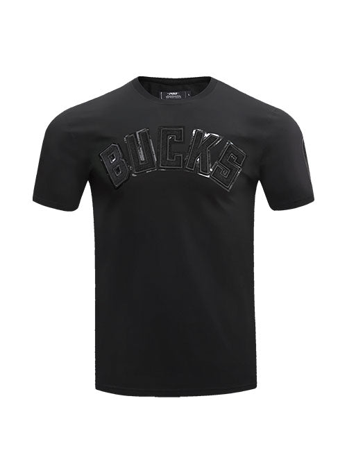 Pro Standard Triple Black Milwaukee Bucks T-Shirt - Front View