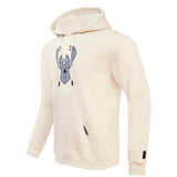 Pro Standard Varsity Blues Milwaukee Bucks Hooded Sweatshirt- Angled Front View