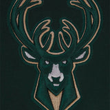 Pro Standard Crest Emblem Green Milwaukee Bucks T-Shirt - Zoomed in Left Arm Patch View