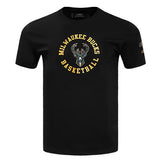 Pro Standard Hybrid SJ Black Milwaukee Bucks T-Shirt - Front View