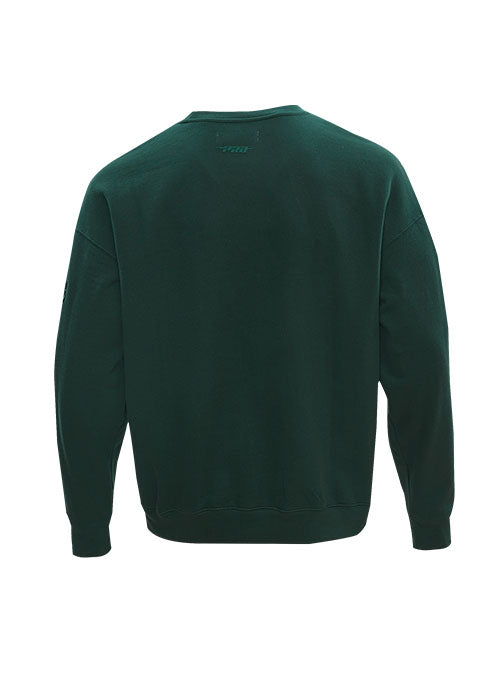 Pro Standard Neutral Pine Milwaukee Bucks Crewneck Sweatshirt - Back View