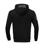 Pro Standard Black and Gold Milwaukee Bucks Full Zip Hooded Sweatshirt- Back VIew