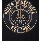 Pro Standard Black and Gold Milwaukee Bucks Varsity Jacket- Right Chest Embroidery