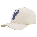 Pro Standard Varsity Blues Milwaukee Bucks Adjustable Hat in Cream - Angled Left Side View