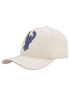 Pro Standard Varsity Blues Milwaukee Bucks Adjustable Hat in Cream - Angled Left Side View