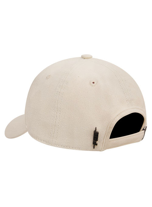 Pro Standard Varsity Blues Milwaukee Bucks Adjustable Hat in Cream - Angled Back Left Side View