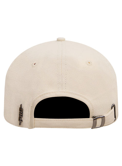 Pro Standard Varsity Blues Milwaukee Bucks Adjustable Hat in Cream - Back View