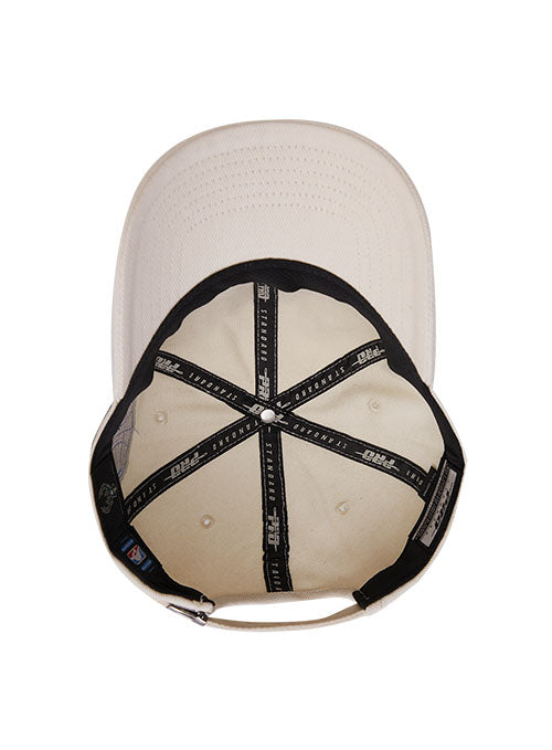 Pro Standard Varsity Blues Milwaukee Bucks Adjustable Hat in Cream - Underside View