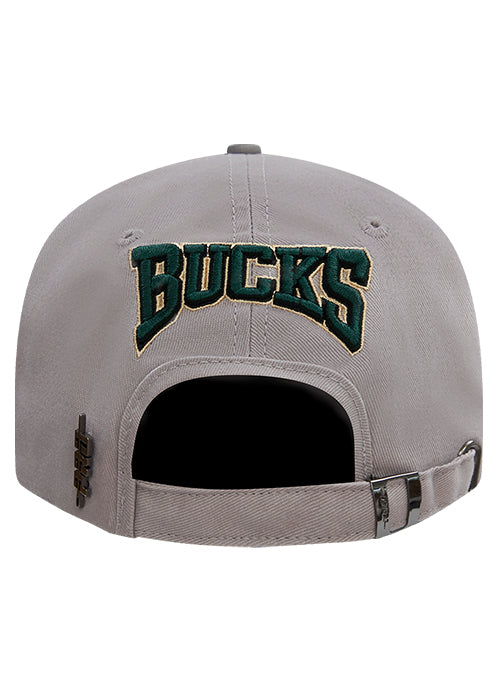 Pro Standard Crest Emblem Milwaukee Bucks Adjustable Hat-Back View