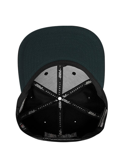 Pro Standard Hybrid Milwaukee Bucks Snapback Hat in Black - Underside View