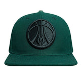 Pro Standard Neutral Pine Milwaukee Bucks Snapback Hat - Front View