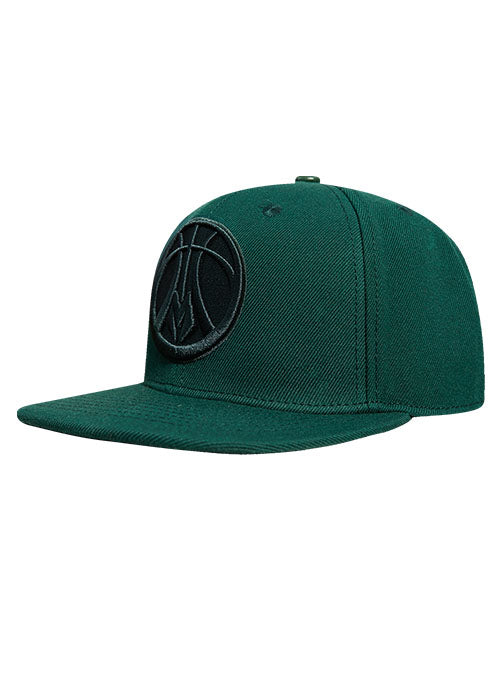 Pro Standard Neutral Pine Milwaukee Bucks Snapback Hat - Angled Left Side View