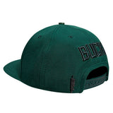 Pro Standard Neutral Pine Milwaukee Bucks Snapback Hat - Angled Back Left View