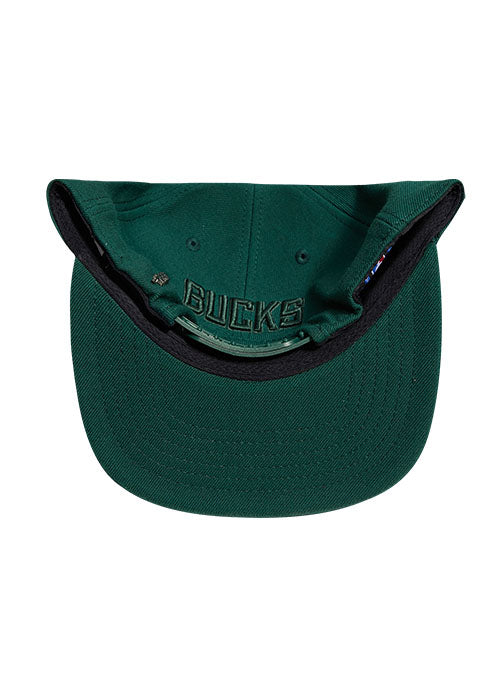 Pro Standard Neutral Pine Milwaukee Bucks Snapback Hat - Underbill View