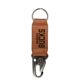 Rico Vegan Leather Milwaukee Bucks Carabiner Keychain-front