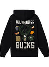 MARKET Claymation Black Milwaukee Bucks Hooded Sweatshirt-back 