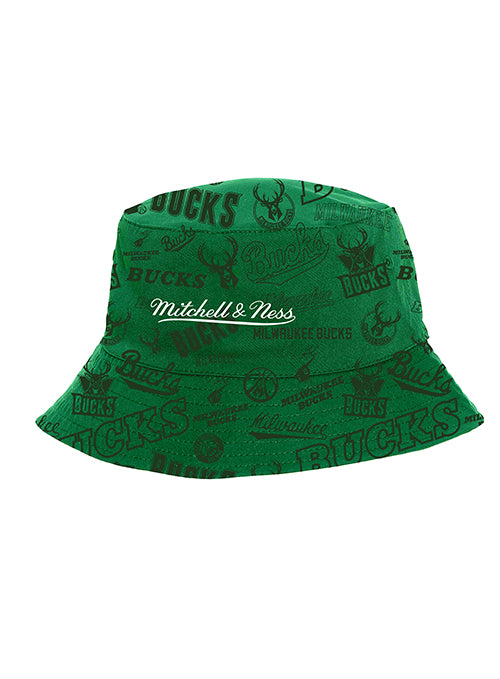 Bucks In Six x Mitchell & Ness Eras Milwaukee Bucks Reversible Bucket Hat-back (green)