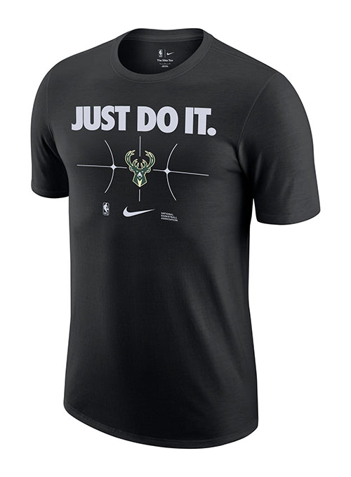 Nike Essential Just Do It Black Milwaukee Bucks T-Shirt-front 