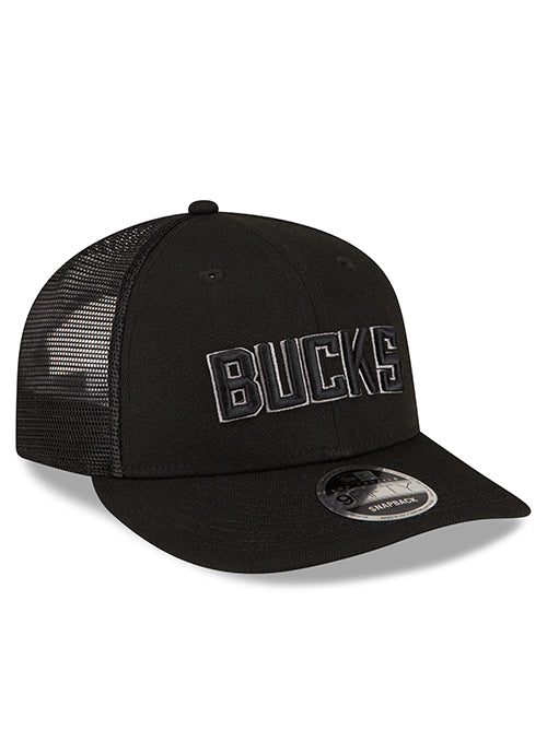 New Era 9Fifty Low Pro Tonal Word Milwaukee Bucks Adjustable Hat-angled right