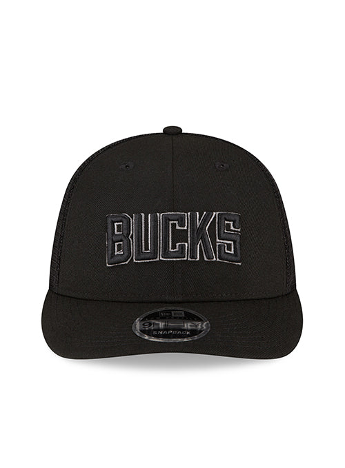 New Era 9Fifty Low Pro Tonal Word Milwaukee Bucks Adjustable Hat-front 