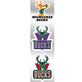 Rico Industries Retro Spirit Milwaukee Bucks 3-Pack Decal Set