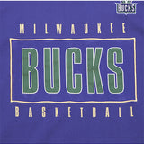 Mitchell & Ness Premium Vintage Milwaukee Bucks T-Shirt-chest print 