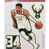 Wincraft 3 Piece Giannis Antetokounmpo Milwaukee Bucks Decal Pack