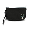 Logo Brand Crosshatch Black Milwaukee Bucks Wristlet Bag