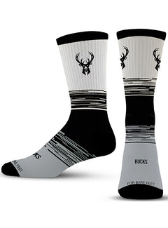 For Bare Feet Elevate Tonal Milwaukee Bucks Crew Socks