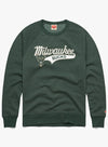 Homage Milwaukee Bucks Script Logo Crewneck Sweatshirt