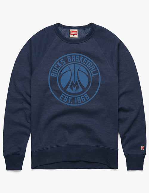 Homage Milwaukee Bucks Established Logo Crewneck Sweatshirt