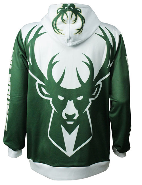 Bucks In Six Dynasty Milwaukee Bucks Wordmark Hooded Sweatshirt-back