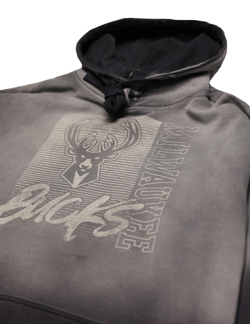 Sportiqe Blake Milwaukee Bucks Icon Logo Hooded Sweatshirt-close up 