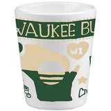 All Over Print Milwaukee Bucks 2oz Ceramic Shot Glass