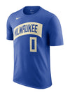 Nike 2023-24 City Edition Damian Lillard Milwaukee Bucks T-Shirt- front 