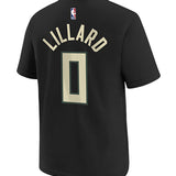Youth Jordan Statement Edition Damian Lillard Milwaukee Bucks T-Shirt-back 