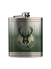 Great American Products 6oz Global Logo Milwaukee Bucks Flask-front 