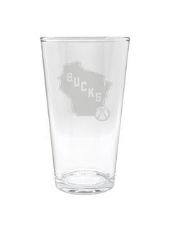 Great American Products 16oz State Logo Milwaukee Bucks Pint Glass