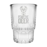 Great American Products 2oz Fear The Deer Milwaukee Bucks Shot Glass-front 