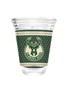 Great American Products 2oz Global Logo Milwaukee Bucks Shot Glass- front 