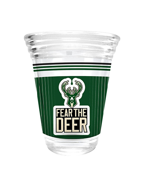 Great American Products 2oz Cool Vibes Milwaukee Bucks Shot Glass- front 